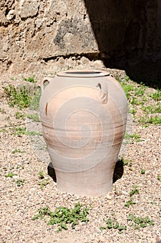 Clay jug, old ceramic