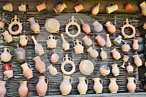 Clay jugs on the street of artisans.