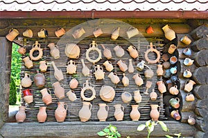 Clay jugs on the street of artisans.