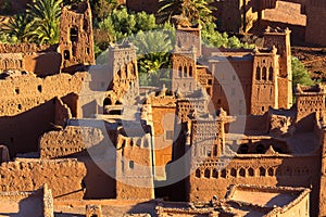 Clay kasbah Ait Benhaddou in Morocco photo