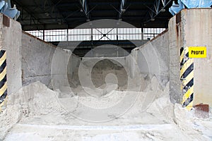 Clay modrice reserves in the factory photo