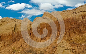 Clay mountain in an open pit