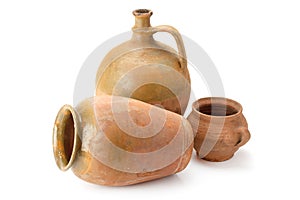 Clay old jug handmade