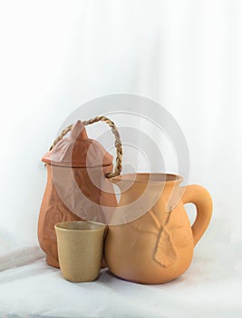 Clay Pitchers and water jar