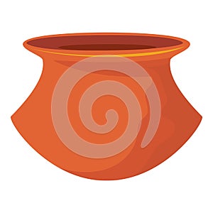 Clay pot isolated illustration