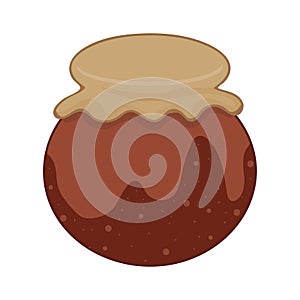 Clay pot isolated illustration