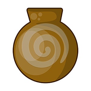 Clay pot isolated illustration