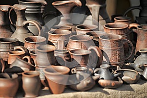 Clay pots and jugs