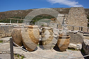 Clay pots in Knossos Palace