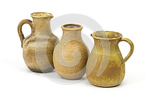 Clay pots, old ceramic vases