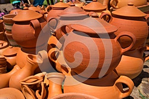 Clay pots for sale in Villa de Leyva Colombia