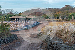 Clay pottery at Jeju stone Park, Republic of Korea