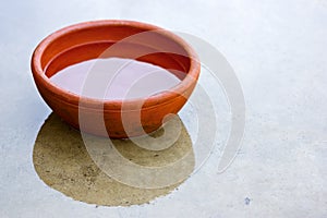 Clay red bowl