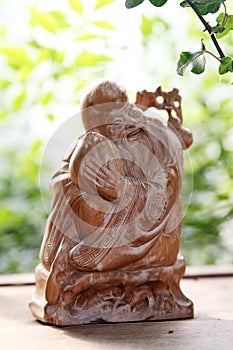 Clay sculpture longevity god