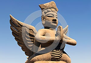 Clay statue of mythological flying celestial, Ningxia, China