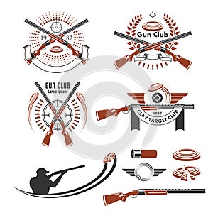Clay target emblems and design elements