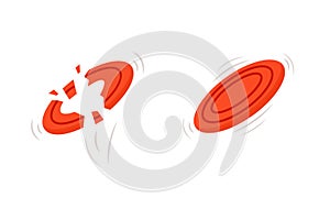 Clay target icon set. Clipart image