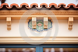 clay tile detail on a historic mediterranean building