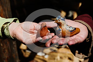 Clay toys whistle