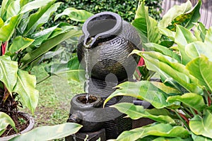 Clay water jug, beautiful decoration for garden and home yard