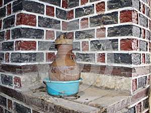 Clay water jug inside of Abassi mosque in Rashid photo