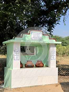 Clay water pots are everywhere in Myanmar, they are refilled by people looking to make a good deed in buddhist tradition