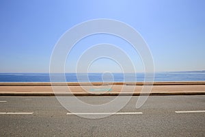 Cleaar road with sea view in Nice