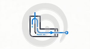 Abstract Process Flow and Data Path Icon