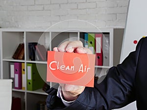 Clean Air    inscription on the sheet