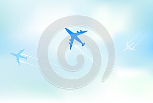 Clean air travel background design vector