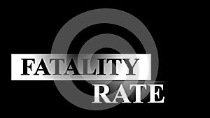 Clean animated FATALITY RATE lower third