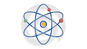 Clean Atomic Structure Illustration, Fundamental Science Symbol, vector design Generative AI