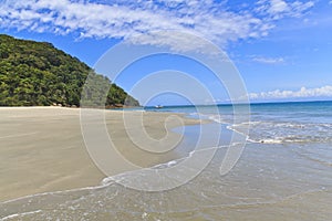 Clean beach at As ilhas in Barra do Sahy