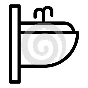 Clean bidet icon, outline style
