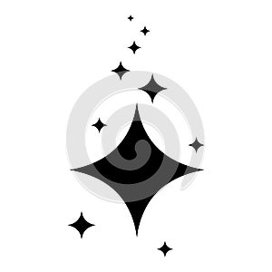 Clean black stars icon