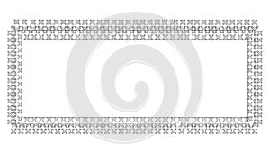 Geometric Decorative Border with Cross Pattern
