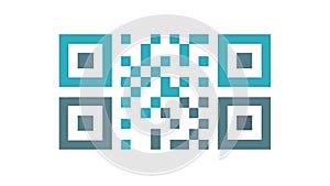 Clean Blue QR Code, Digital Information Link, vector design Generative AI