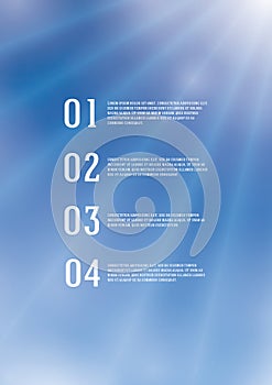 Clean blue sky. Vector background, template with space for text