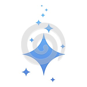 Clean blue stars icon