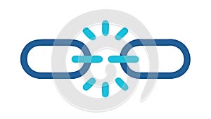 Clean Broken Chain Link Vector Icon, vector design Generative AI