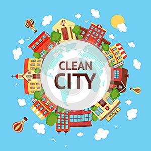 Clean city scape background