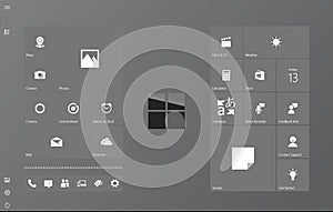 Clean and classy Windows 10 tablet mode start screen