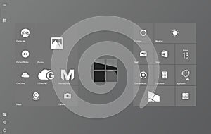 Clean and classy Windows 10 tablet mode start screen