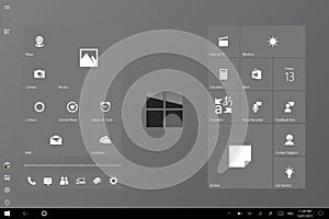 Clean and classy Windows 10 tablet mode start screen