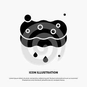Clean, Cleaning, Sponge, Wash solid Glyph Icon vector