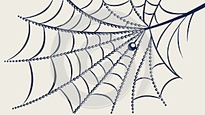 Simple Geometric Spiderweb Vector Art, vector design Generative AI