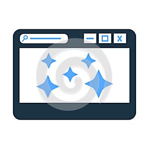 Clean, code, coding, icon. Simple vector design.