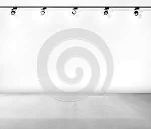 Clean Concrete White Background No People Lighting Equipment