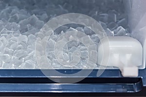 Clean cool ice block from ice making machine