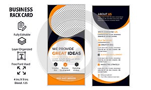 Clean Corporate Business DL Flyer Rack Card Template Design